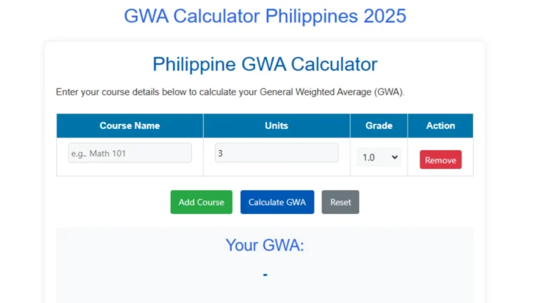 Simplifying Grade Calculations for College Students in the Philippines